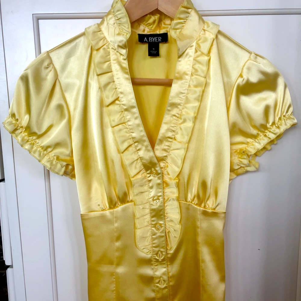 Gold ruffle top